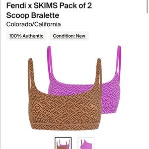 Fendi x Skims 2 pack bralette